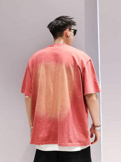 Camiseta Degradada Unisex de Moda - Manga Corta para Parejas - Image 3