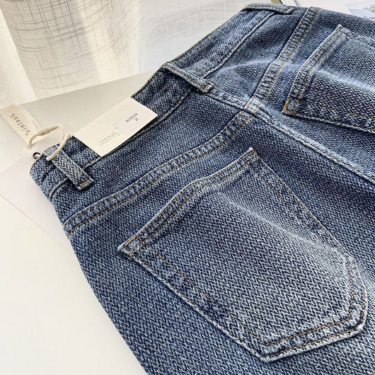 Jeans Rectos Azul Retro para Mujer - Image 14