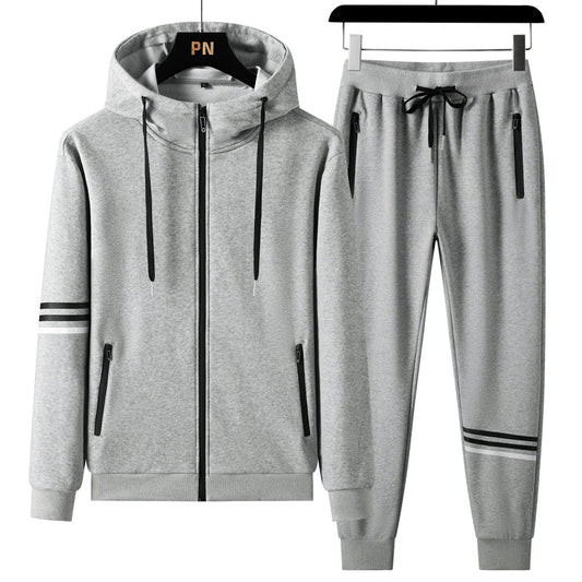 Conjunto Deportivo de Sudadera con Capucha y Pantalón en Algodón Puro para Hombre