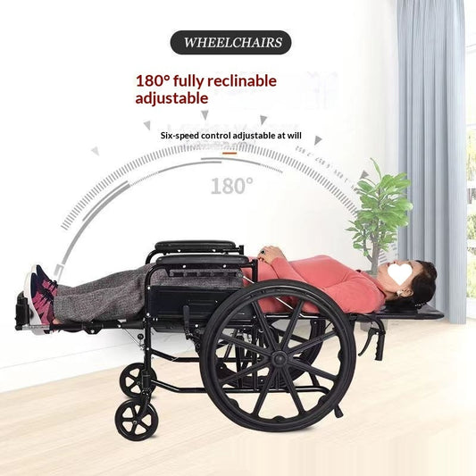 Silla de Ruedas Plegable Ligera con Inodoro Integrado para Adultos Mayores - Image 2
