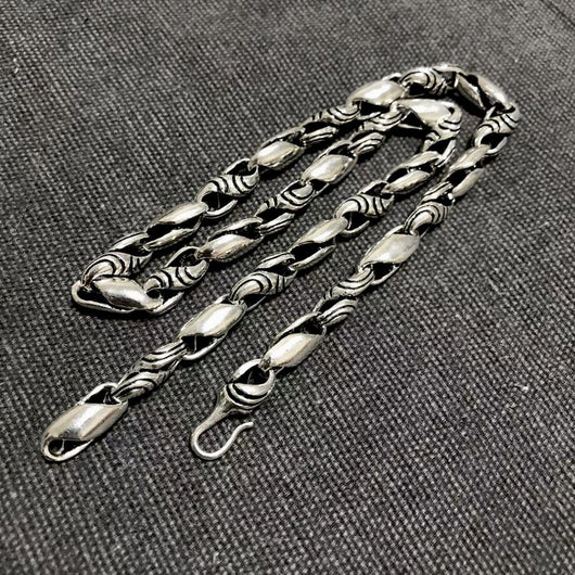 Collar Punk de Plata Esterlina con Rayas Personalidad - Image 5