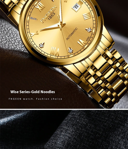 Reloj Automático de Acero Inoxidable Estilo Cinturón Ejecutivo Impermeable con Luminiscencia - Image 29