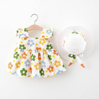 Vestido Infantil Niña Verano Sin Mangas Estampado - Image 8