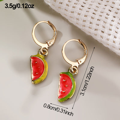 Aretes de Clip Frutal para Mujer - Uva y Fresa en Metal - Image 16