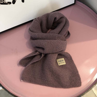 Bufanda Tejida Suave en Colores Lisos - Abrigo Versátil para Mujer - Image 6