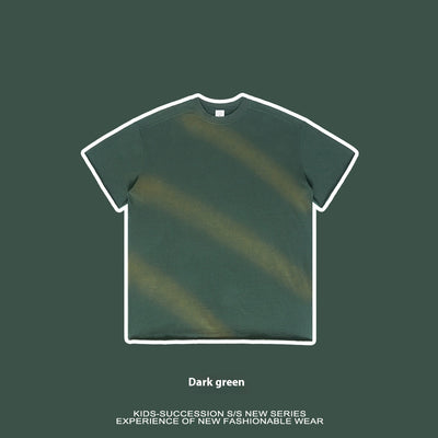 Camiseta de Algodón Puro Estilo Retro Americano con Degradado para Niños y Niñas - Image 3