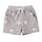 Shorts Gris Claro para Niñas con Estampado de Margaritas