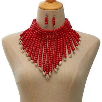 Collar Étnico de Cuentas de Madera - Diseño Europeo y Americano - Image 3