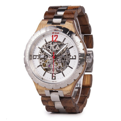 Reloj Mecánico Automático de Madera para Hombre Lujo - Image 3
