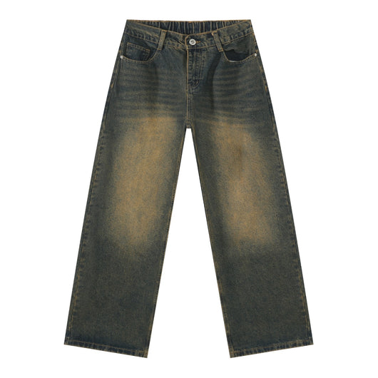 Jeans Retro Holgados con Cintura Elástica Estilo Coreano para Hombre - Image 8