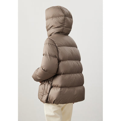Chaqueta Acolchada Corta para Mujer con Capucha Desmontable - Image 4