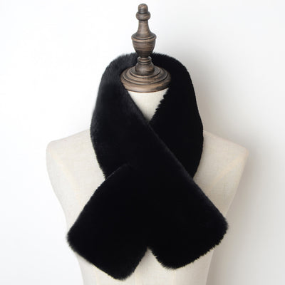 Chal Grueso con Cuello de Piel Abrigado para Invierno - Image 28