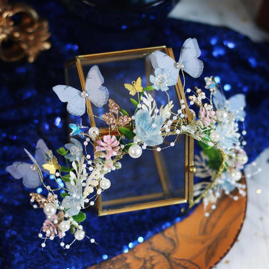 Corona de Hada Mariposa Brillante - Diadema de Fantasía para Niñas