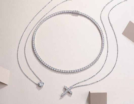 Conjunto de Joyería Minimalista con Moissanita Premium y Plata 925 Chapada en Platino - Image 5