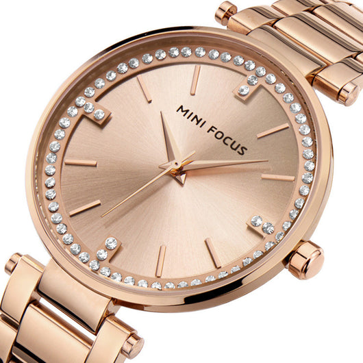 Reloj de Cuarzo para Mujer con Diamantes, Calendario y Resistencia al Agua - Image 3