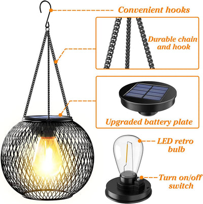 Lámpara Solar Colgante Minimalista para Jardín - Image 2