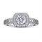 5 Plateado Zircon Simulation Diamond Princess Shaped Ring Plateado US5