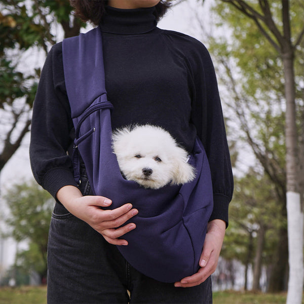 Bolsa Crossbody para Mascotas de Poliéster con Bolsillos - Capacidad 7.5 kg