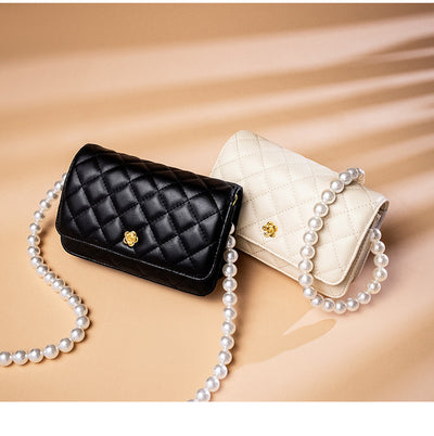 Bolso de Cadena Diamante Estilo Perfume en Cuero Pequeño - Image 16