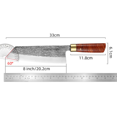 Cuchillo de Cocina Profesional Acero Inoxidable Alto Cromo con Mango de Madera Maciza - Image 3