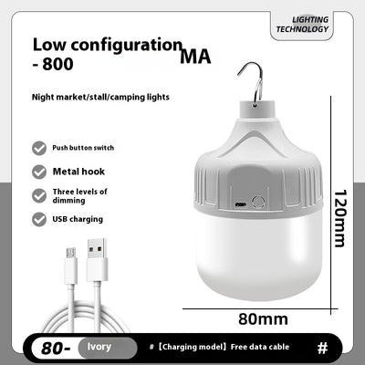 Lámpara LED Recargable para Campamento y Mercado Nocturno - Image 7