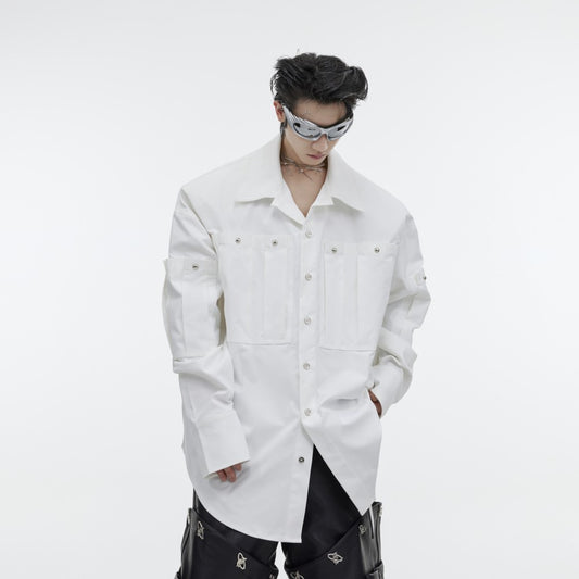 Cardigan Metalizado de Manga Larga para Hombre