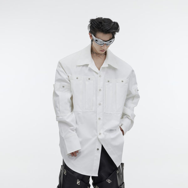 Cardigan Metalizado de Manga Larga para Hombre