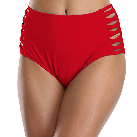 Shorts de Baño Mujer Diseño Calado Colores Sólidos