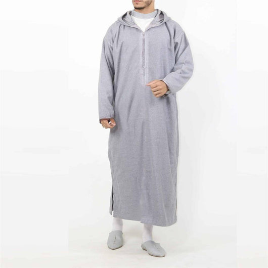 Túnica Árabe con Capucha para Hombre - Ropa Islámica Tradicional - Image 2