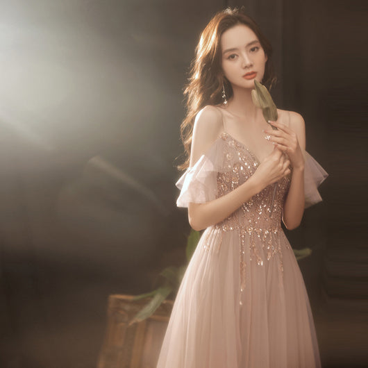 Vestido de Dama de Honor Elegante Primavera Verano - Silueta Esbelta y Sofisticada - Image 9