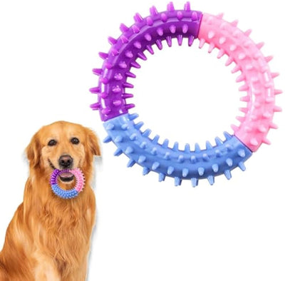 Juguete Masticable para Perros - Anillo de Goma para Dentición