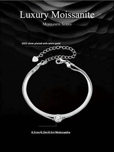 Pulsera de Moissanita Brillante Doble Capa 50 Puntos - Image 15