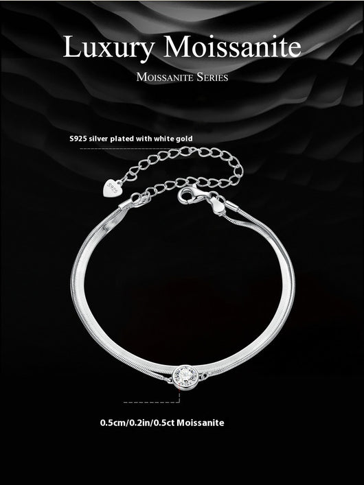 Pulsera de Moissanita Brillante Doble Capa 50 Puntos - Image 15