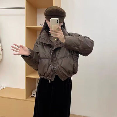 Chaqueta Acolchada de Cuero PU sin Lavado - Abrigo Corto Grueso para Mujer - Image 20