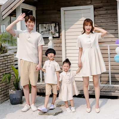 Conjunto Hanfu Familiar Tradicional Chino - Madre, Hija e Hijo