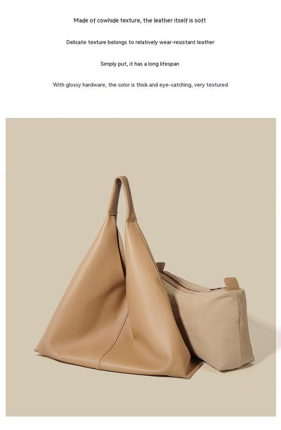 Bolso Tote de Cuero Suave - Bolsa Casual de Hombro Estilo Idle para Mujer - Image 15