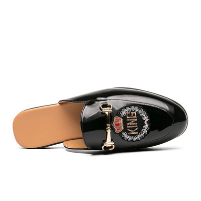 Pantuflas de Cuero Cerradas con Bordado - Zapatos Casuales de Moda para Hombre - Image 20