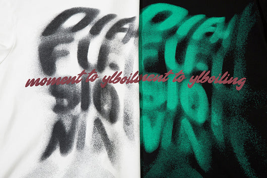 Camiseta Manga Corta Estampado Onda de Letras para Hombre - Image 16