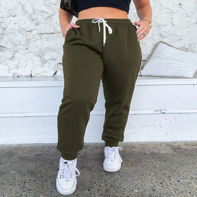 Pantalones deportivos casuales con cintura elástica reforzada para mujer - Image 7