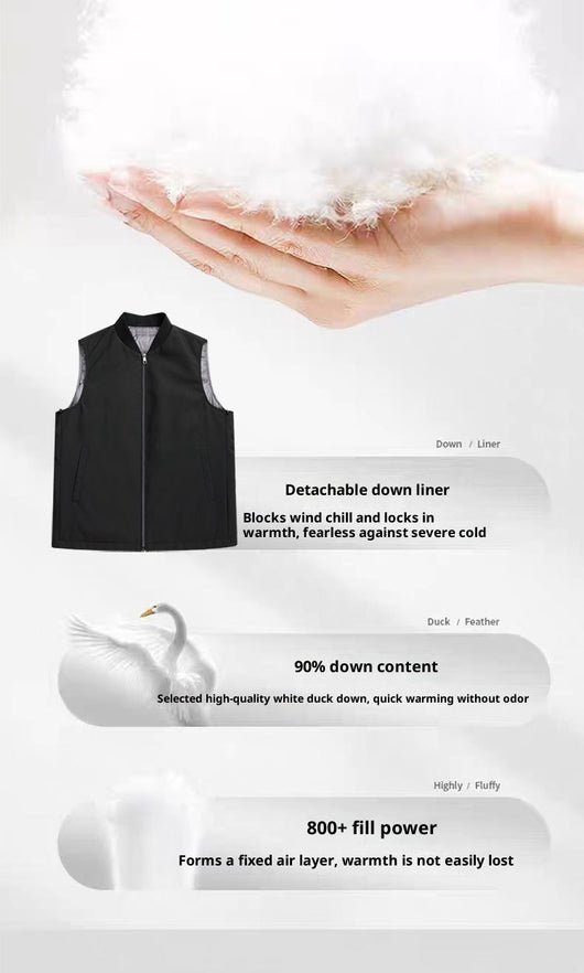 Chaqueta de Plumas de Pato Blanca para Hombre - Estilo Casual Ejecutivo - Image 21