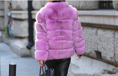 Abrigo de Piel Haining para Mujer - Largo Medio Invierno - Image 23