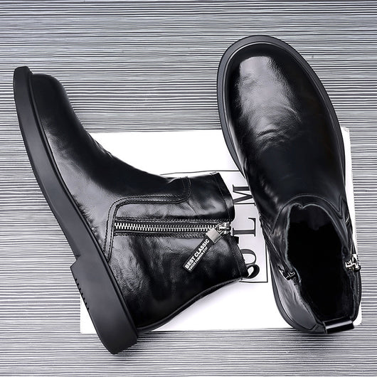 Botas de Trabajo Estilo Británico Antideslizantes Transpirables para Hombre - Image 3