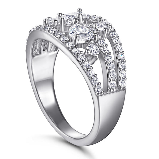 Anillo de Plata 925 para Mujer con Circonita - Diseño Europeo Amor - Image 3