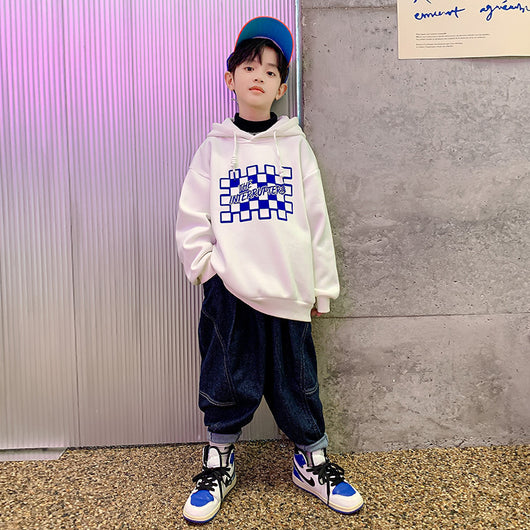 Pijama Infantil Gris de Terciopelo con Capucha - Image 7
