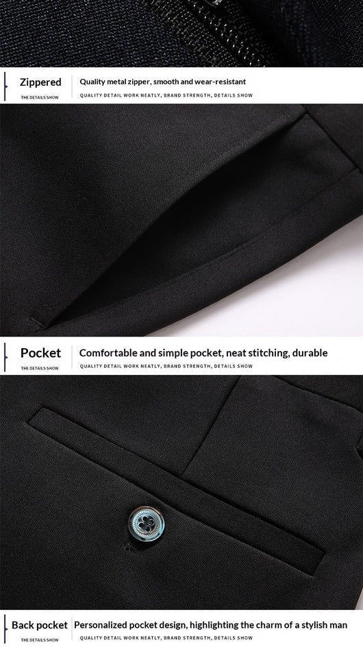 Pantalones Casuales Ejecutivos Stretch Corte Recto para Hombre - Image 28
