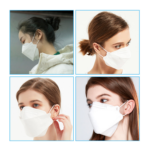 White 3D KN95 five-layer protective mask with ear loops, designed for dust and general protection. - Image 10