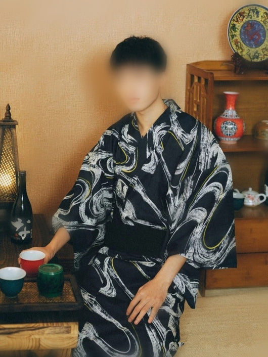 Kimono Formal Tradicional Japonés para Hombre - Image 31