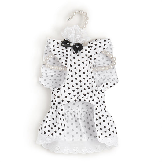 Vestido Princesa para Perro con Lunares Blanco y Negro - Image 4