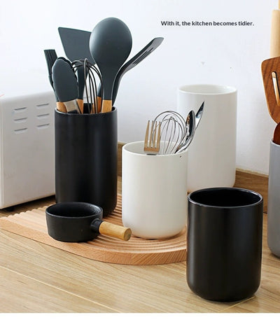 Contenedor de Cerámica para Espátulas y Cucharones de Cocina - Image 17