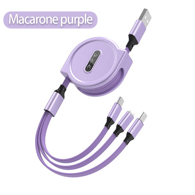 Cable de Carga Rápida 3 en 1 Telescópico Macaron 3A - Image 8